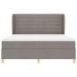 Preview: Boxspringbett mit Matratze Dunkelgrau 90x190 cm Taupe Stoff