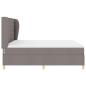 Preview: Boxspringbett mit Matratze Dunkelgrau 90x190 cm Taupe Stoff