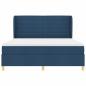 Preview: Boxspringbett mit Matratze Dunkelgrau 90x190 cm Blau Stoff