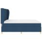 Preview: Boxspringbett mit Matratze Dunkelgrau 90x190 cm Blau Stoff