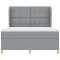 Preview: Boxspringbett mit Matratze Dunkelgrau 90x190 cm Hellgrau Stoff