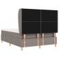Preview: Boxspringbett mit Matratze Dunkelgrau 90x190 cm Taupe Stoff