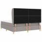 Preview: ARDEBO.de - Boxspringbett mit Matratze Dunkelgrau 90x190 cm Taupe Stoff