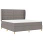 Preview: Boxspringbett mit Matratze Dunkelgrau 90x190 cm Taupe Stoff