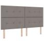 Preview: Boxspringbett mit Matratze Dunkelgrau 90x190 cm Taupe Stoff