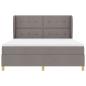 Preview: Boxspringbett mit Matratze Dunkelgrau 90x190 cm Taupe Stoff