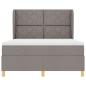 Preview: Boxspringbett mit Matratze Dunkelgrau 90x190 cm Taupe Stoff