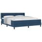 Preview: ARDEBO.de - Boxspringbett mit Matratze Blau 200 x 180 cm Polyester
