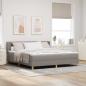 Preview: ARDEBO.de - Boxspringbett mit Matratze Taupe 180 x 200 cm Stoff