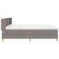 Preview: Boxspringbett mit Matratze Taupe 180 x 200 cm Stoff