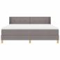 Preview: Boxspringbett mit Matratze Taupe 180 x 200 cm Stoff