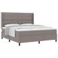 Preview: Boxspringbett mit Matratze Taupe 180 x 200 cm Stoff