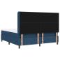 Preview: Boxspringbett mit Matratze mit Kopfteil Blau 180 x 200 cm Stoff