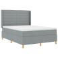 Preview: Boxspringbett mit Matratze Hellgrau 160 x 200 cm Stoff