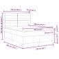 Preview: Boxspringbett mit Matratze Hellgrau 160 x 200 cm Stoff