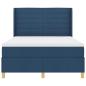 Preview: ARDEBO.de - Boxspringbett mit Matratze mit Kopfteil Blau 160 x 200 cm Stoff