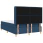 Preview: Boxspringbett mit Matratze mit Kopfteil Blau 160 x 200 cm Stoff