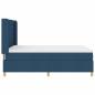 Preview: Boxspringbett mit Matratze mit Kopfteil Blau 160 x 200 cm Stoff