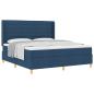 Preview: Boxspringbett mit Matratze mit Kopfteil Blau 180 x 200 cm Stoff