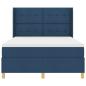 Preview: Boxspringbett mit Matratze mit Kopfteil Blau 160 x 200 cm Stoff
