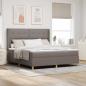 Preview: ARDEBO.de - Boxspringbett mit Matratze Taupe 180 x 200 cm Stoff