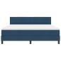 Preview: Boxspringbett mit Matratze mit LED Blau 180 x 200 cm Stoff