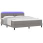 Preview: Boxspringbett mit Matratze mit LED Taupe 180 x 200 cm Stoff