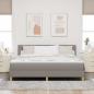 Preview: LED Boxspringbett mit Matratze mit LED Taupe 180 x 200 cm Stoff
