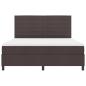 Preview: Boxspringbett mit Matratze Dunkelbraun 180 x 200 cm Stoff
