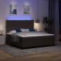 Preview: Boxspringbett mit Matratze Dunkelbraun 180 x 200 cm Stoff