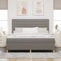 Preview: LED Boxspringbett mit Matratze Taupe 180 x 200 cm Stoff