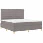 Preview: LED Boxspringbett mit Matratze Taupe 180 x 200 cm Stoff