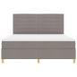 Preview: LED Boxspringbett mit Matratze Taupe 180 x 200 cm Stoff