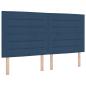 Preview: LED Boxspringbett mit Matratze Blau 180 x 200 cm Stoff