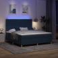 Preview: LED Boxspringbett mit Matratze Blau 180 x 200 cm Stoff