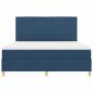 Preview: LED Boxspringbett mit Matratze Blau 180 x 200 cm Stoff