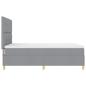 Preview: LED Boxspringbett mit Matratze Hellgrau 160 x 200 cm Stoff