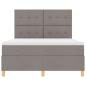 Preview: LED Boxspringbett mit Matratze Taupe 160 x 200 cm Stoff