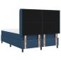 Preview: LED Boxspringbett mit Matratze Blau 160 x 200 cm Stoff