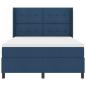 Preview: LED Boxspringbett mit Matratze Blau 160 x 200 cm Stoff