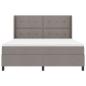Preview: LED Boxspringbett mit Matratze Taupe 180 x 200 cm Stoff