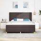 Preview: Boxspringbett mit Matratze Braun 140 x 200 cm Stoff