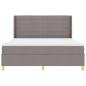 Preview: Boxspringbett mit Matratze Taupe 140 x 200 cm Stoff