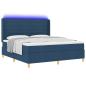 Preview: Boxspringbett mit Matratze mit Kopfteil Blau 140 x 200 cm Stoff