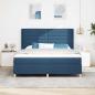 Preview: Boxspringbett mit Matratze mit Kopfteil Blau 140 x 200 cm Stoff