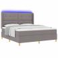 Preview: Boxspringbett mit Matratze Taupe 140 x 200 cm Stoff