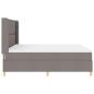 Preview: Boxspringbett mit Matratze Taupe 140 x 200 cm Stoff