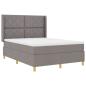 Preview: Boxspringbett mit Matratze Taupe 160 x 200 cm Stoff