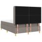 Preview: Boxspringbett mit Matratze Taupe 160 x 200 cm Stoff