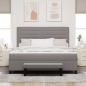Preview: Boxspringbett mit Matratze Taupe 180 x 200 cm Stoff